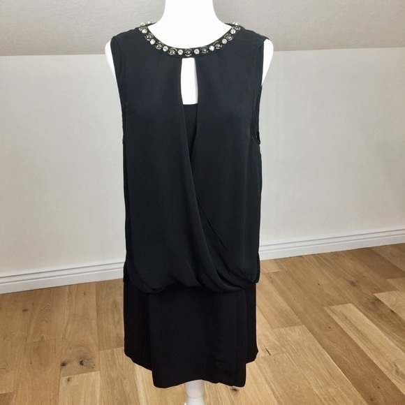 Rebecca Taylor Silk Drape Front Mini Dress - Picture 1 of 11
